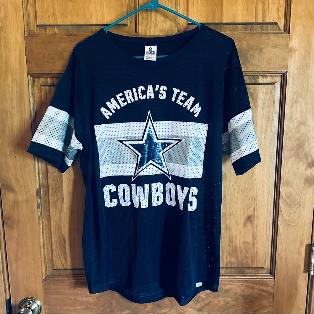 Victoria’s Secret Pink Dallas Cowboys sequin nfl football jersey! Size large!